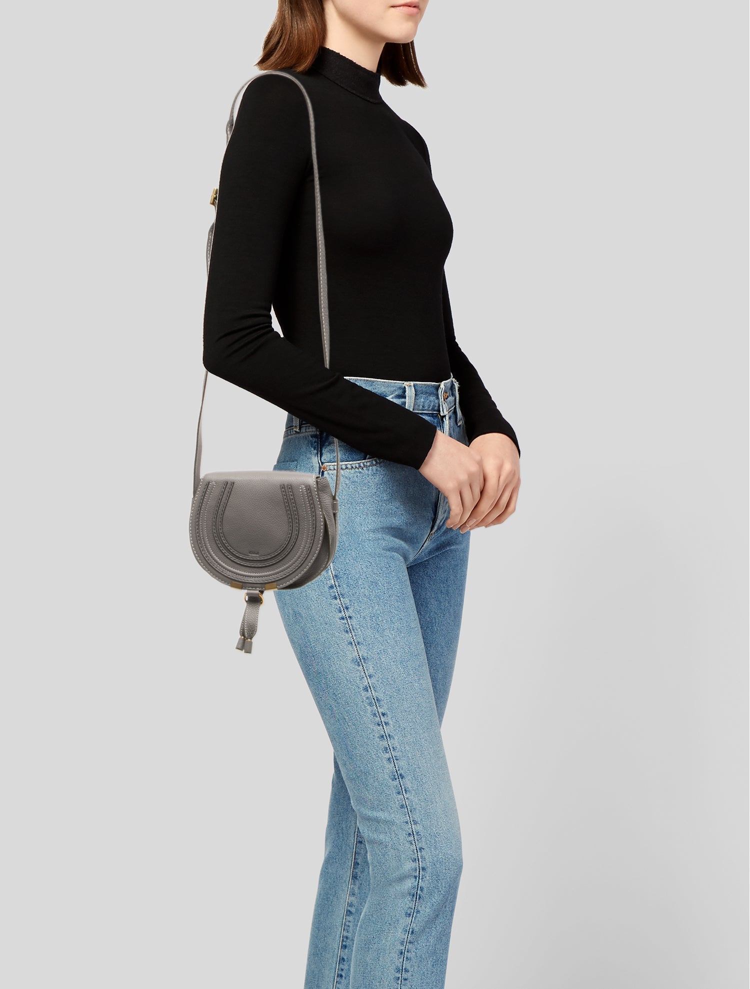Chloé Leather Marcie Saddle Bag Small