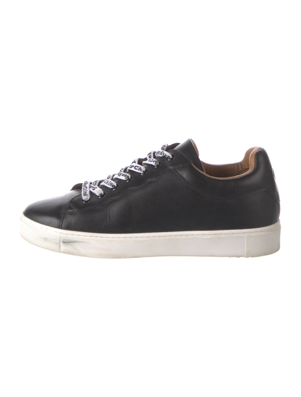 Chloé Leather Graphic Print Sneakers