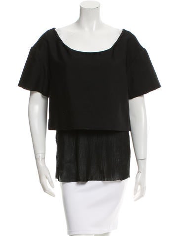 Chloé Layered Silk and Wool Top