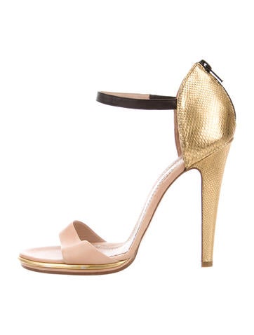 Chloé Metallic Leather Sandals