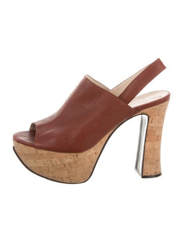 Chloé Leather Platform Sandals