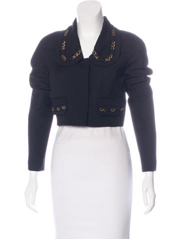 Chloé Chain-Accented Cropped Jacket