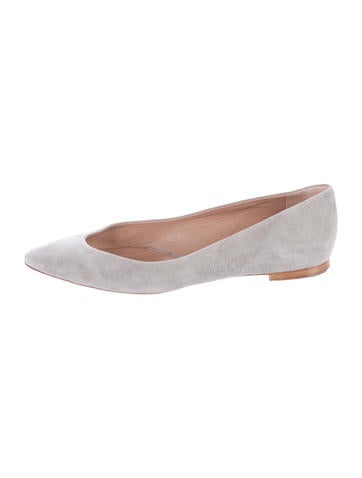 Chloé Suede Pointed-Toe Flats