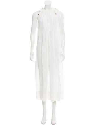 Chloé Pleated Halter Neck Dress