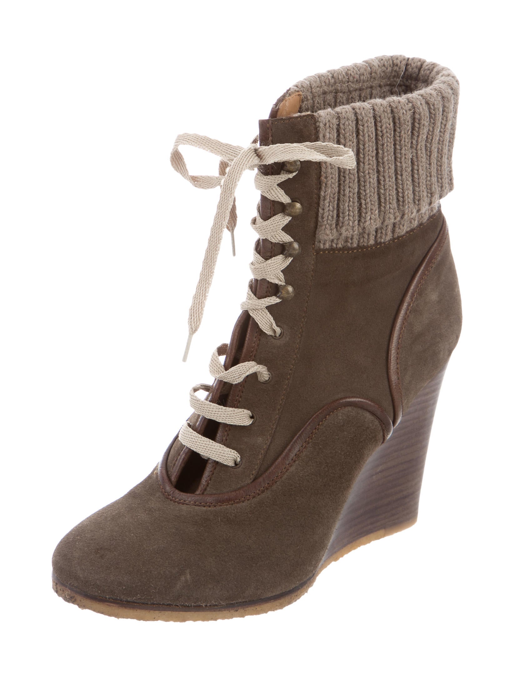 navy suede wedge ankle boots
