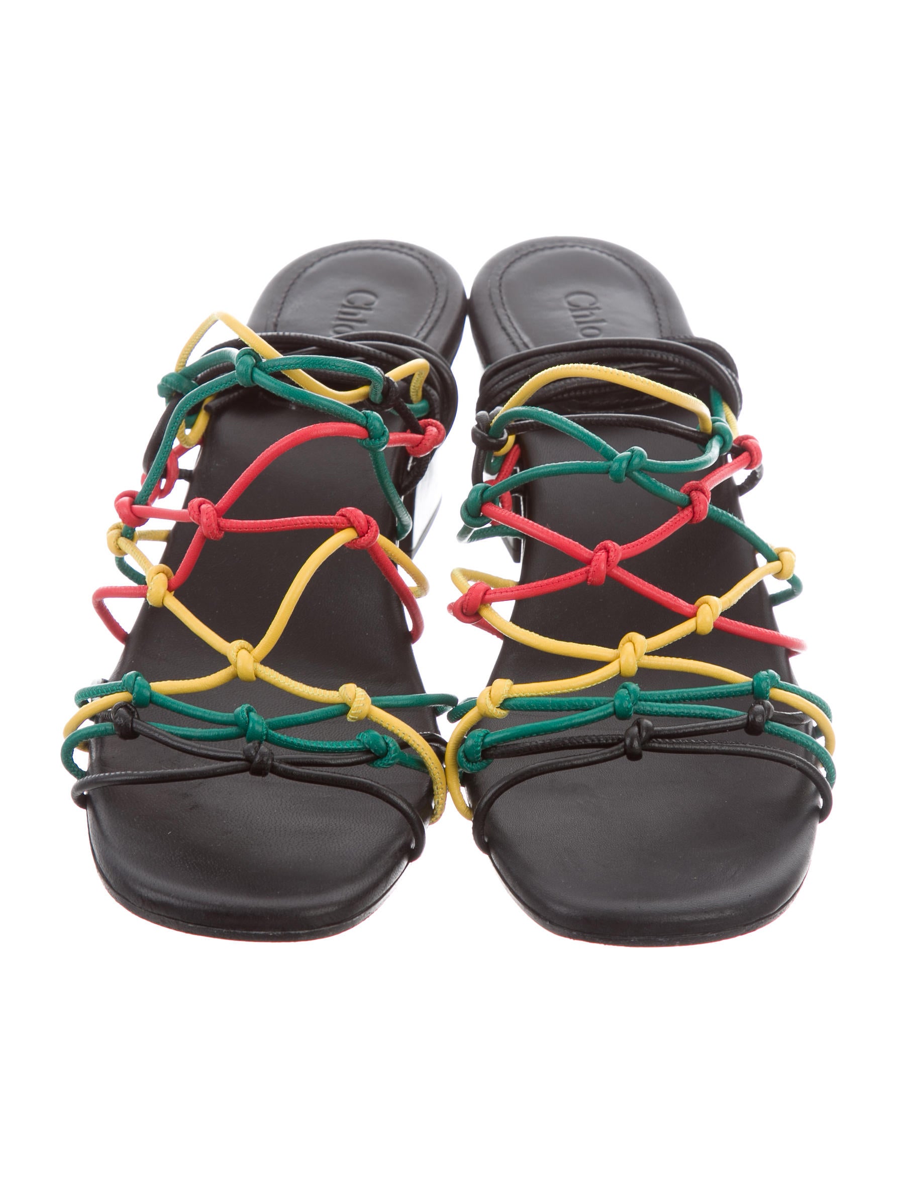 Chloé Jamaica Leather Sandals Shoes CHL56543 The RealReal