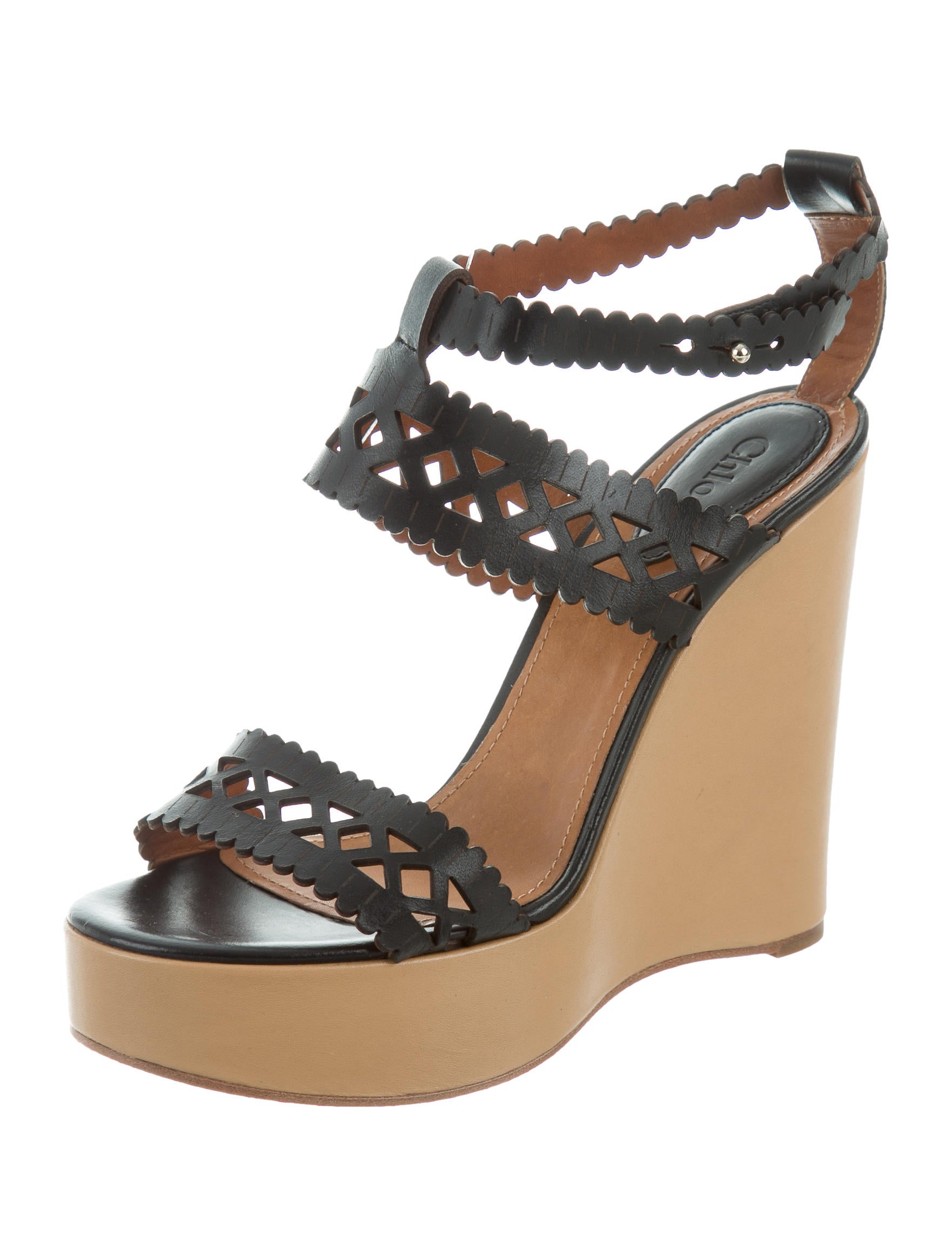 chlo 233 laser cut platform wedges shoes chl59785 the realreal chlo 233 laser cut platform wedges shoes chl59785 the realreal