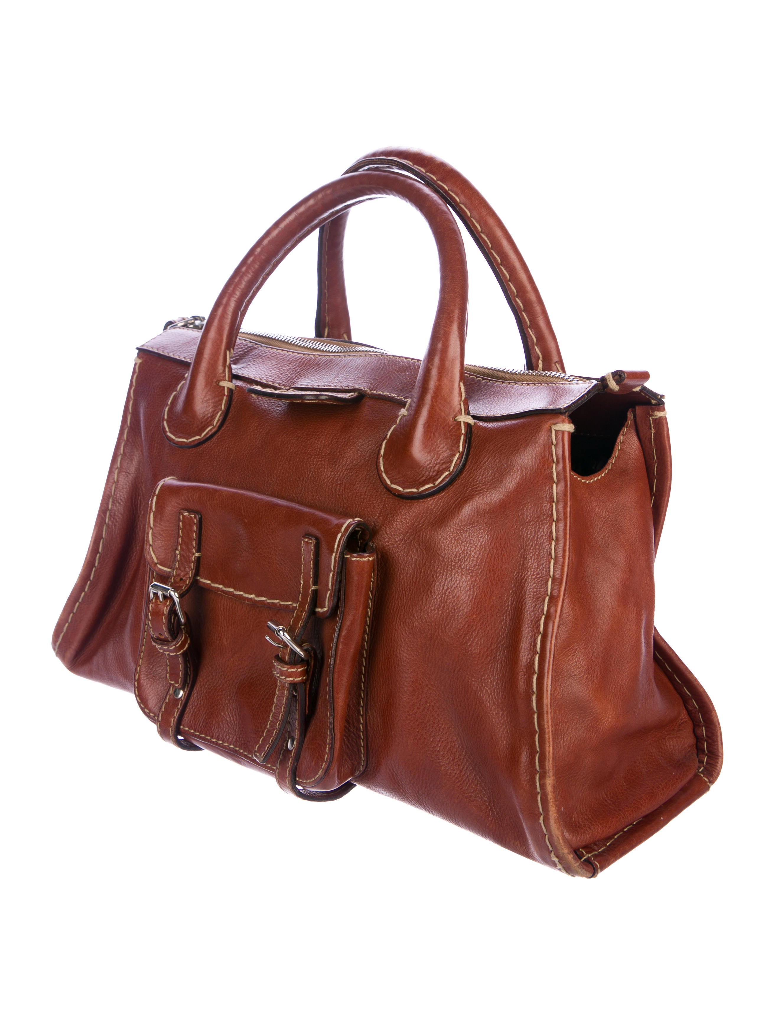 chloé edith leather tote - handbags - chl99419 | the realreal