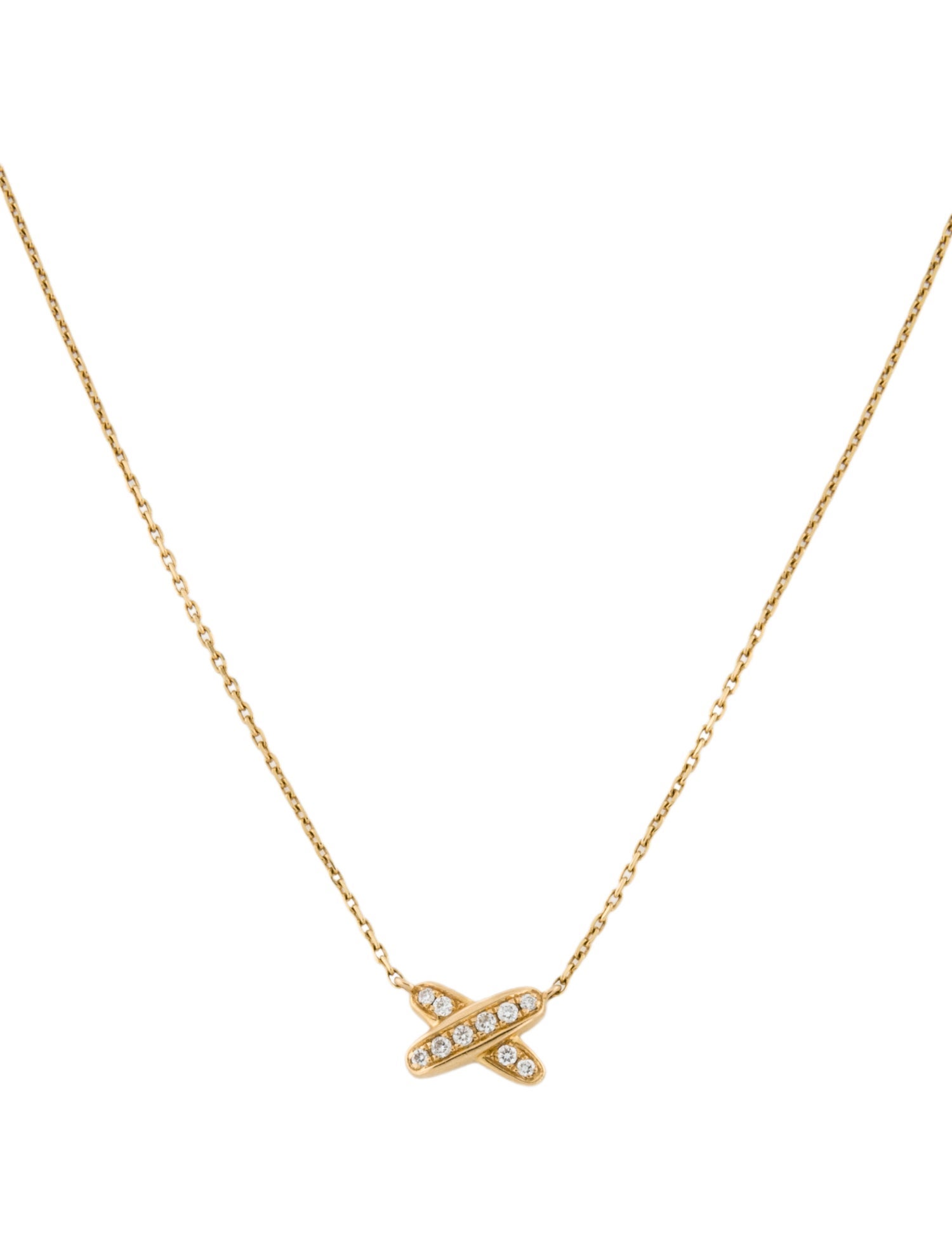 Chaumet 18K Diamond Jeux De Liens Pendant Necklace