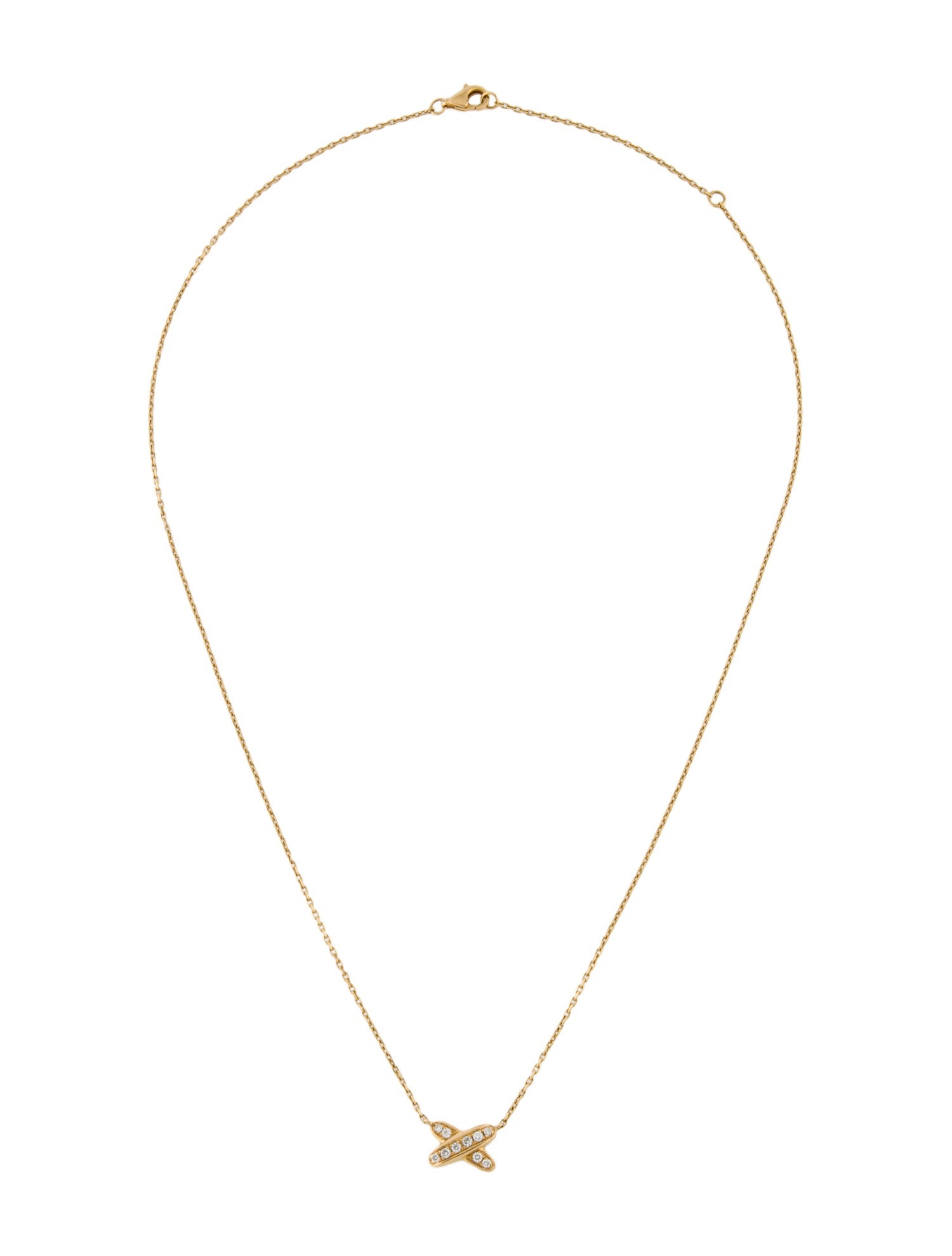 Chaumet 18K Diamond Jeux De Liens Pendant Necklace