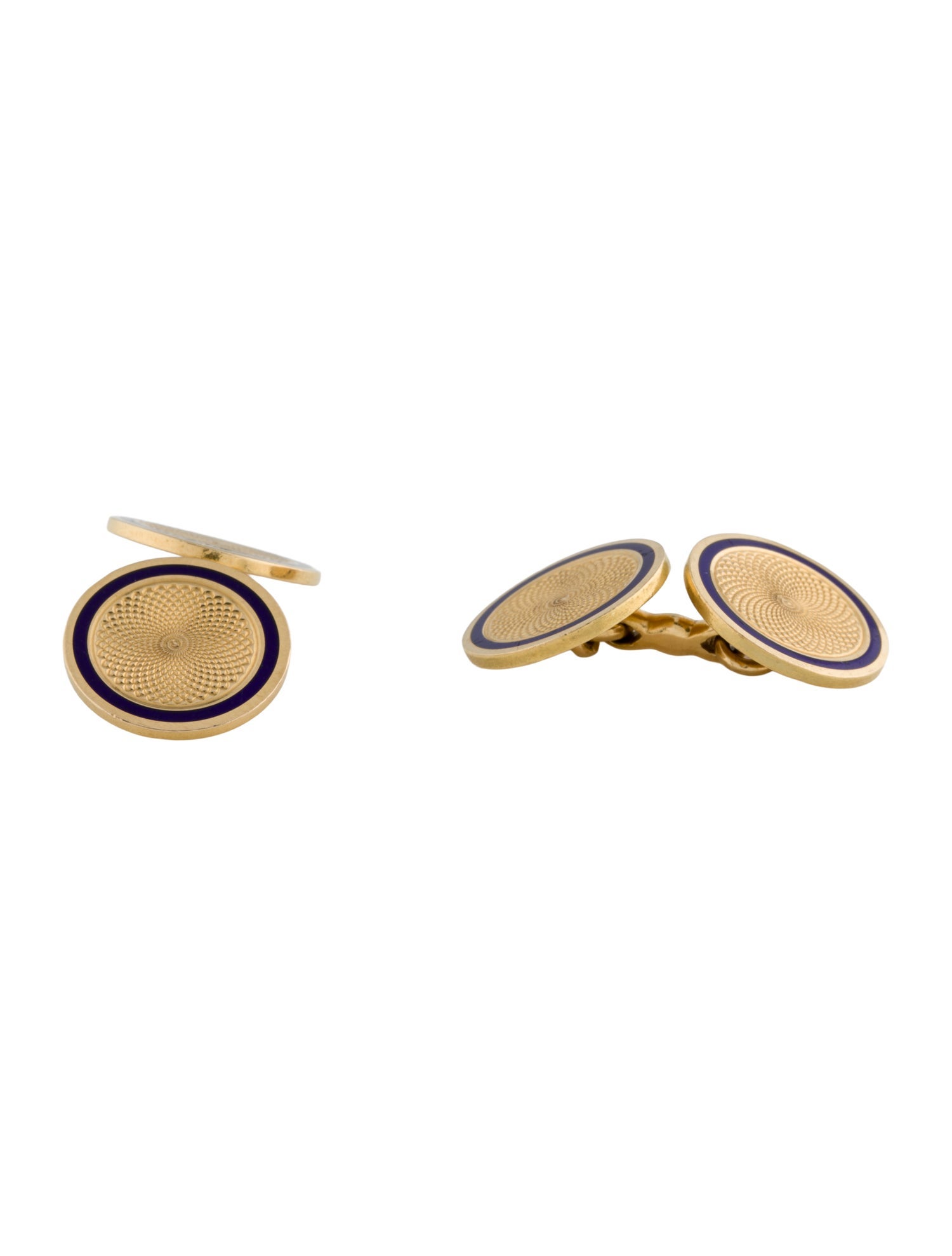 Chaumet 18K Enamel Cufflinks