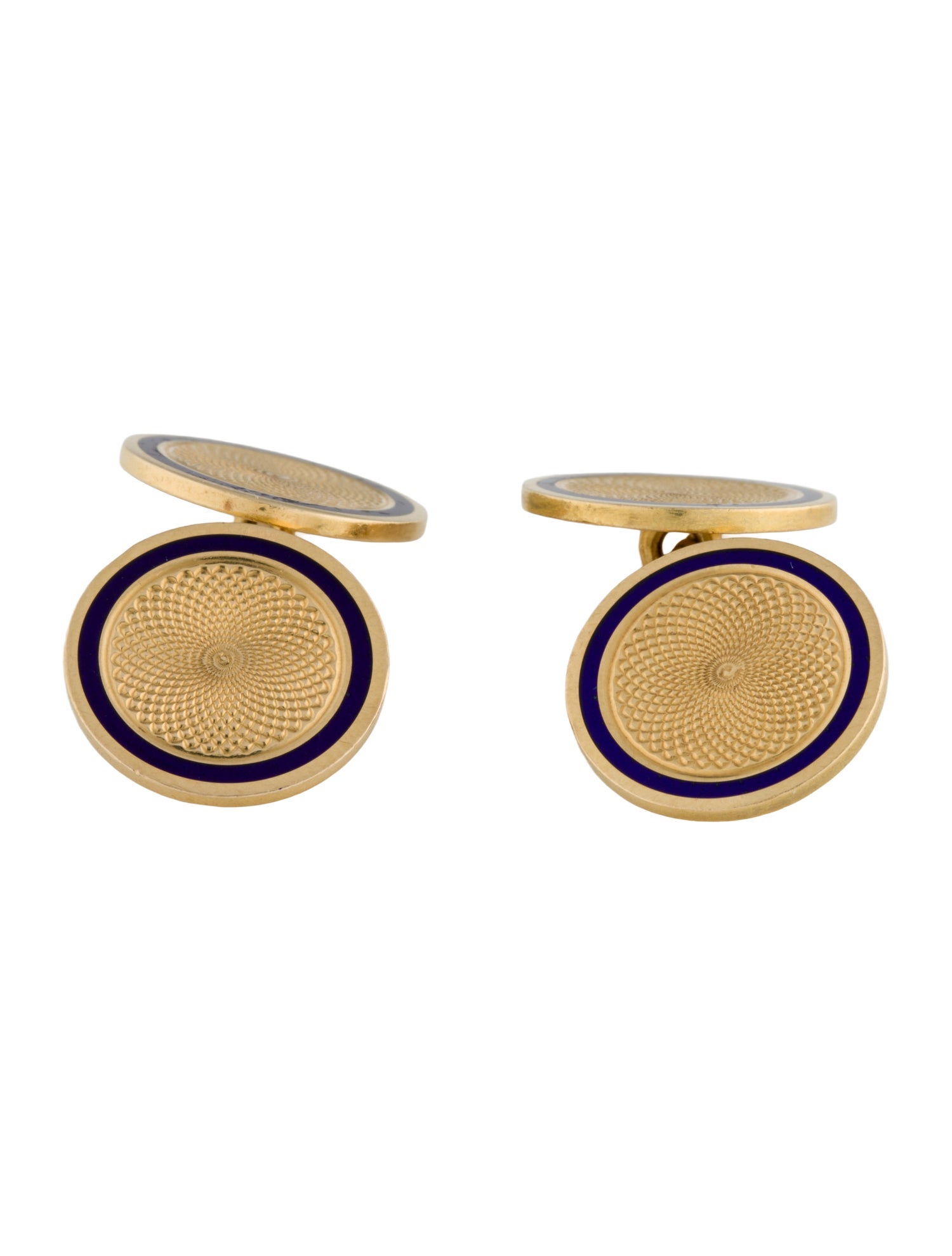 Chaumet 18K Enamel Cufflinks