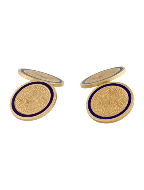 Chaumet 18K Enamel Cufflinks