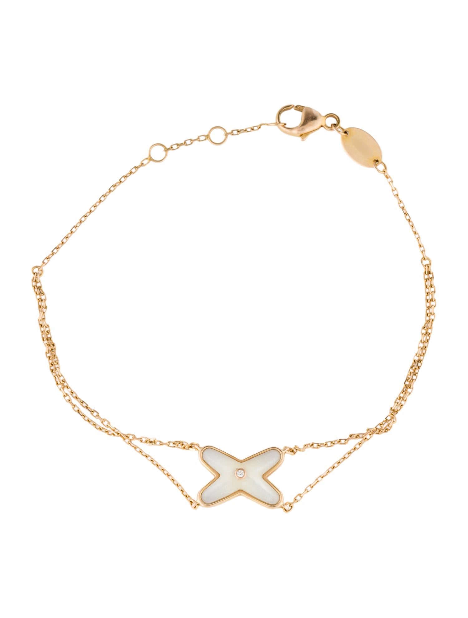 Chaumet 18K Mother of Pearl & Diamond Jeux de Liens Bracelet