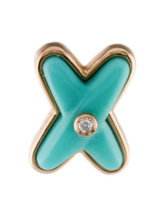 Chaumet 18K Turquoise & Diamond Single Stud
