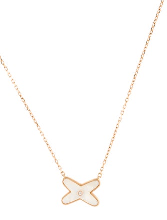 Chaumet 14K Diamond & Mother of Pearl Jeux de Liens Pendant Necklace