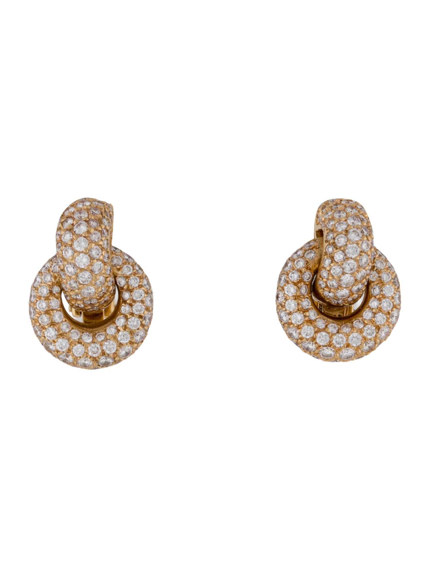 Chaumet Vintage 18K 4.60ctw Diamond Earclips