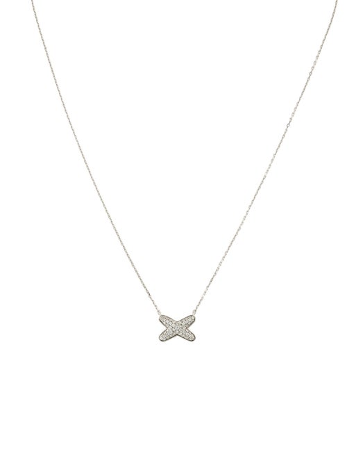 Chaumet 18K Diamond Jeux de Liens X Pendant Necklace