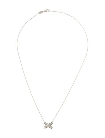 Chaumet 18K Diamond Jeux de Liens X Pendant Necklace
