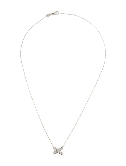 Chaumet 18K Diamond Jeux de Liens X Pendant Necklace