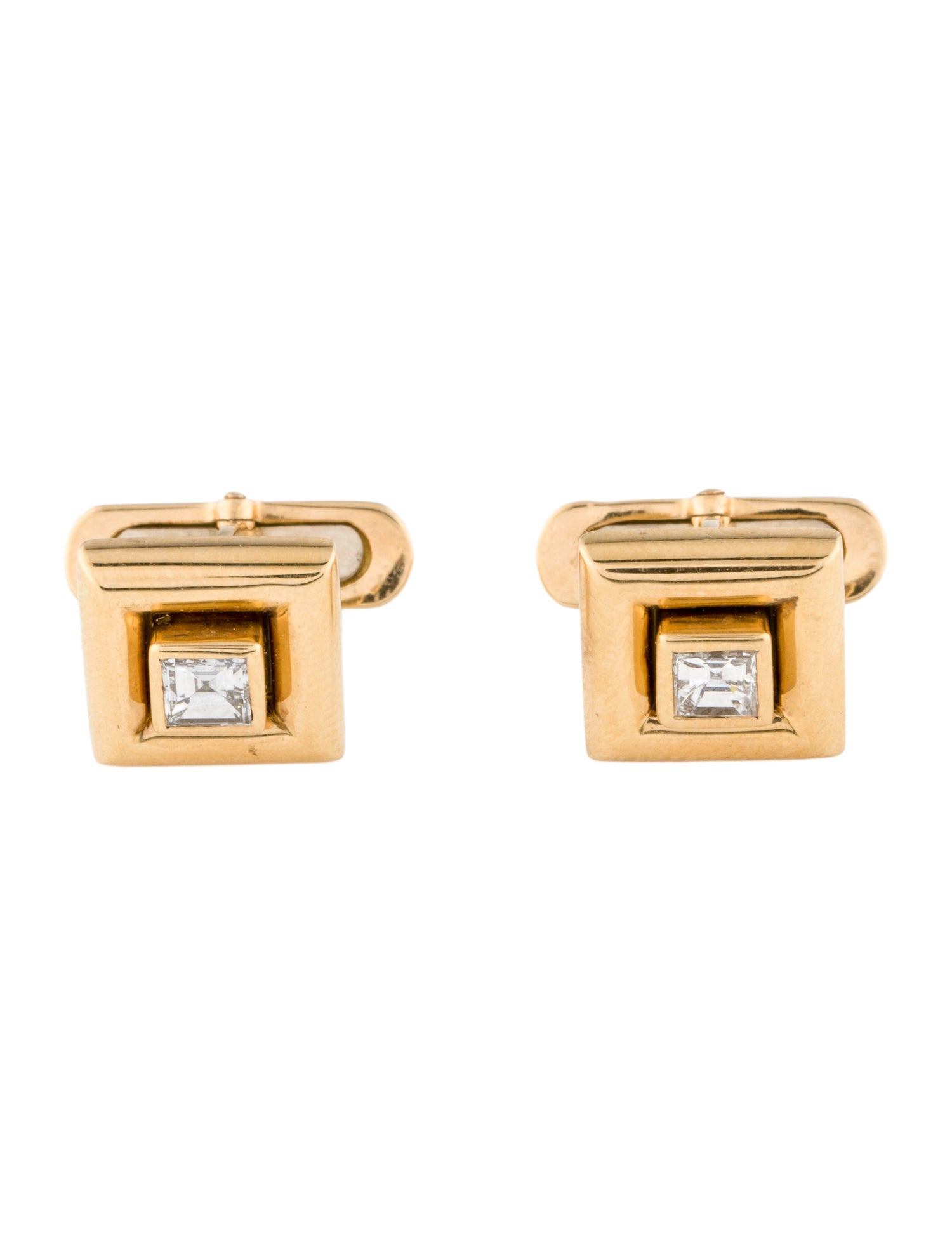 Chaumet 18K Diamond Cufflinks & Tie Pin Set