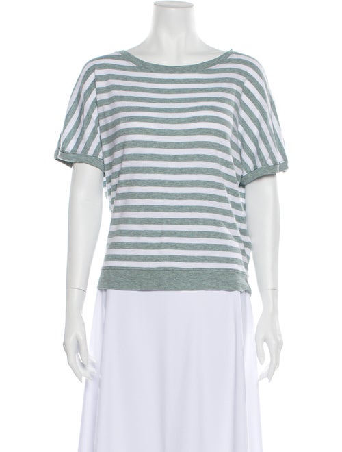 Christian Siriano Striped Bateau Neckline T-Shirt