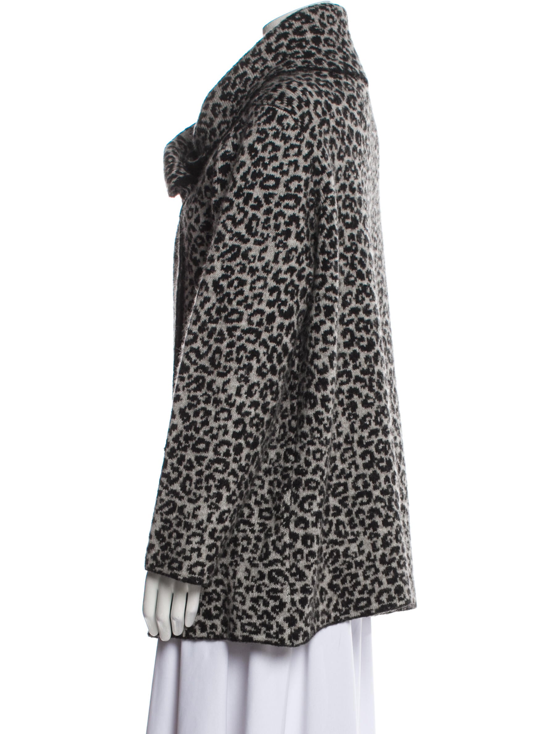 Christian Siriano Animal Print Cowl Neck Sweater