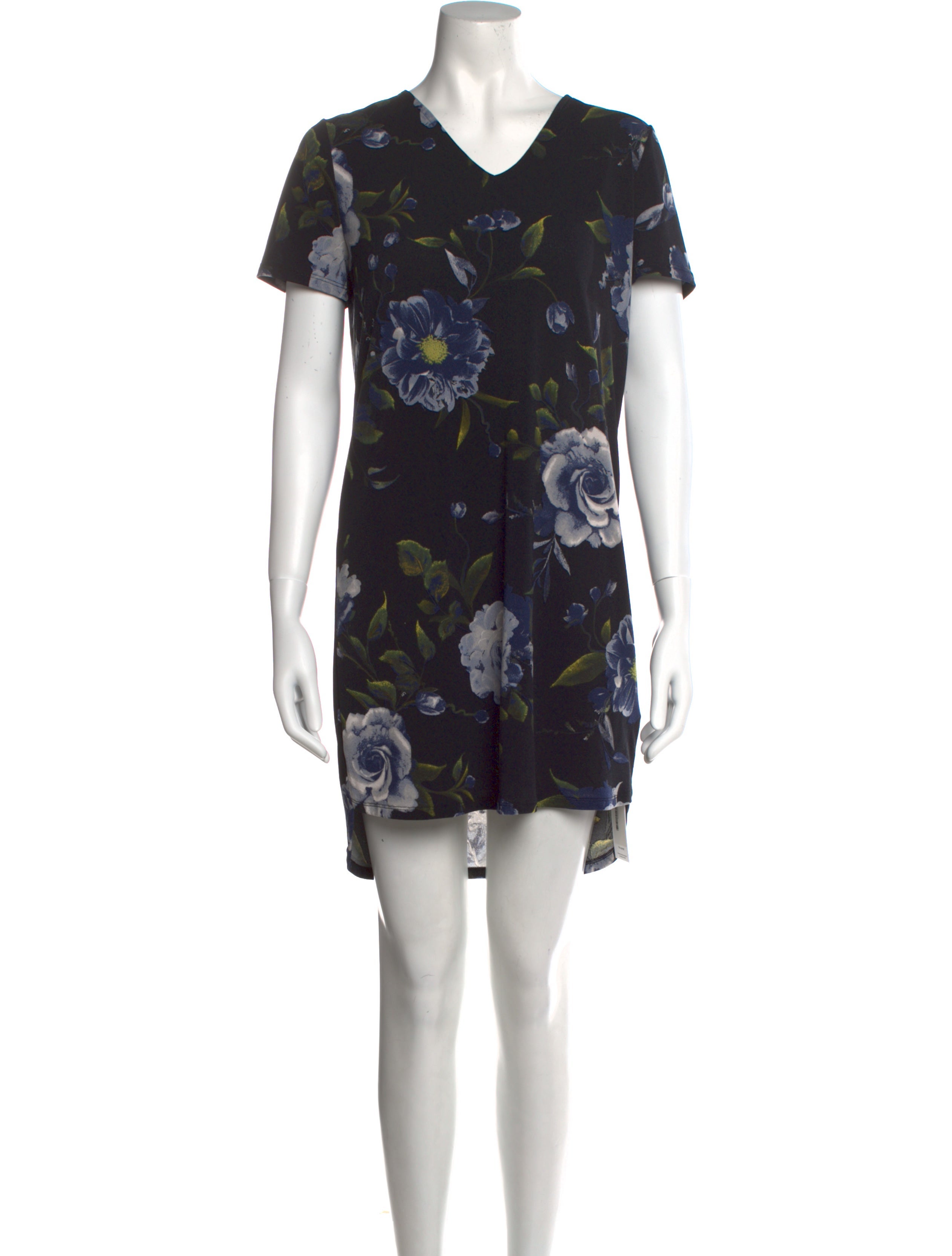 Christian Siriano Floral Print Mini Dress