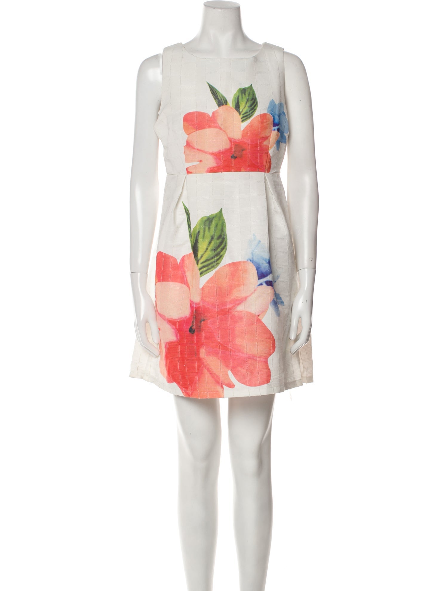 Christian Siriano Floral Print Mini Dress
