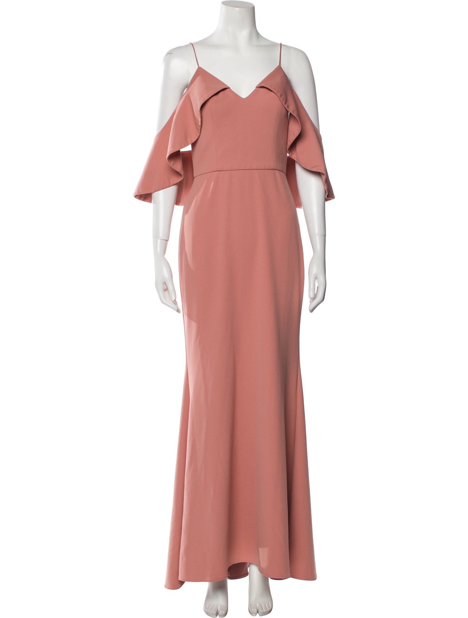 Christian Siriano V-Neck Long Dress