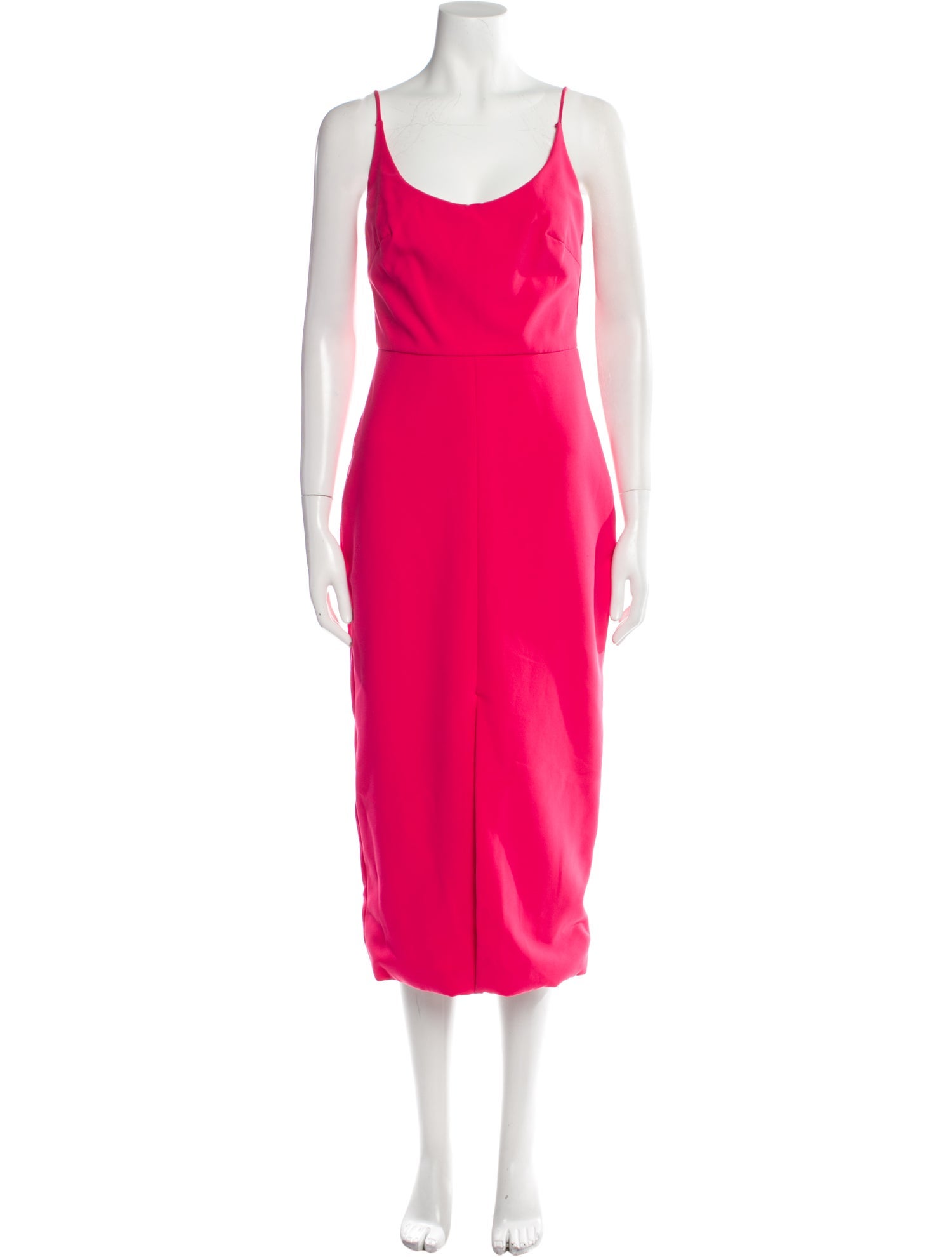Christian Siriano Scoop Neck Midi Length Dress
