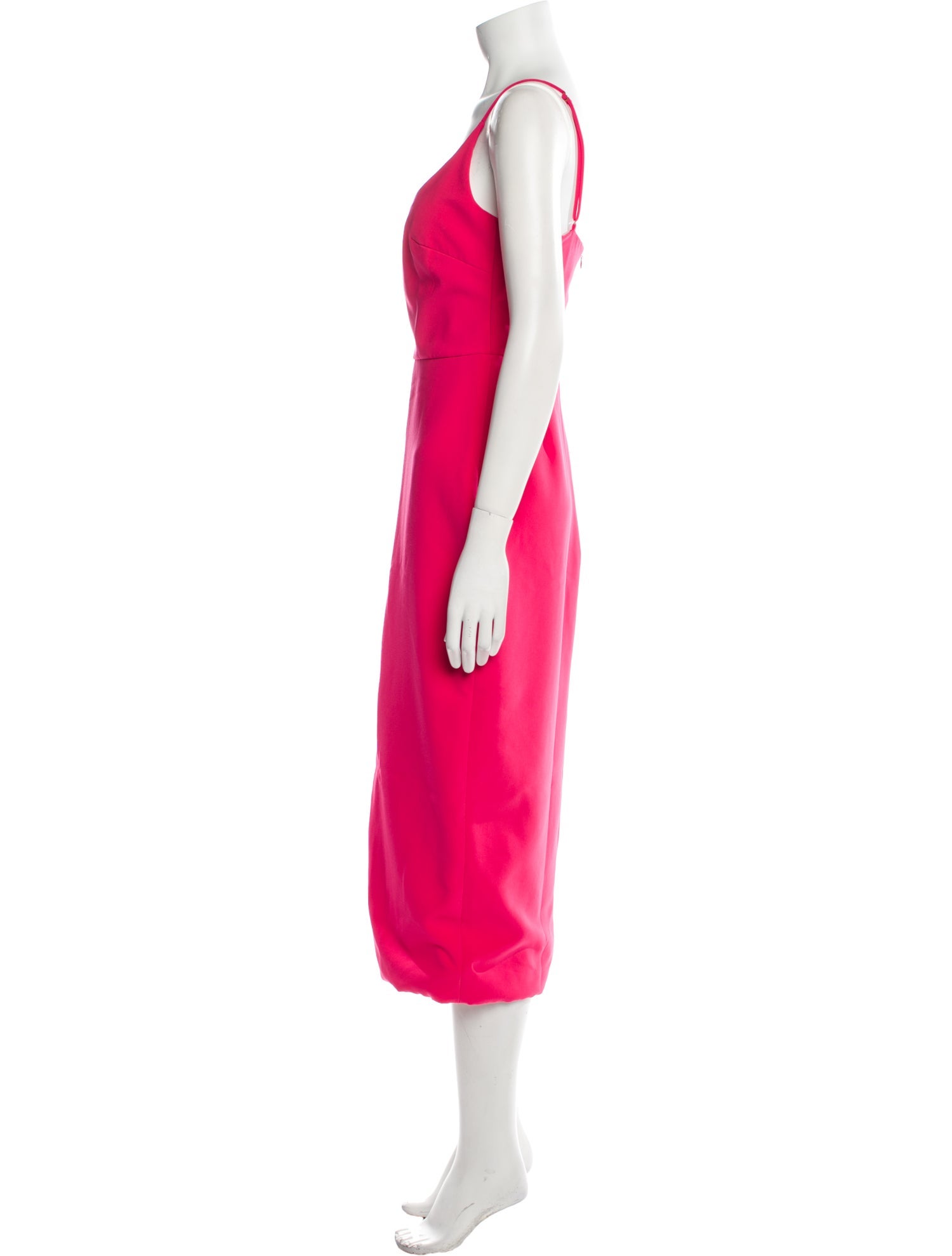 Christian Siriano Scoop Neck Midi Length Dress