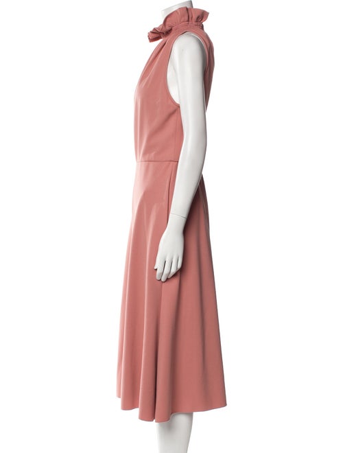 Christian Siriano Mock Neck Midi Length Dress