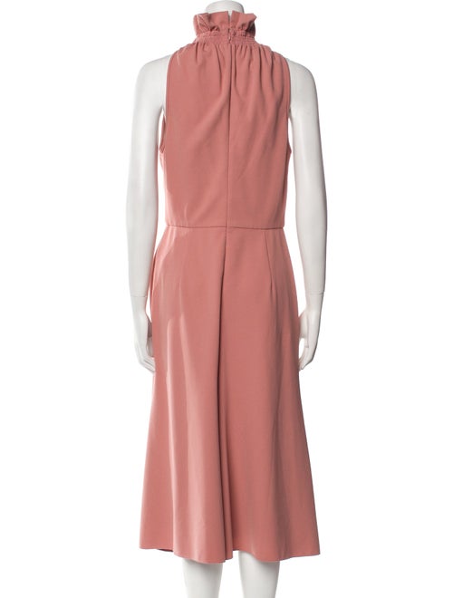 Christian Siriano Mock Neck Midi Length Dress