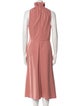 Christian Siriano Mock Neck Midi Length Dress