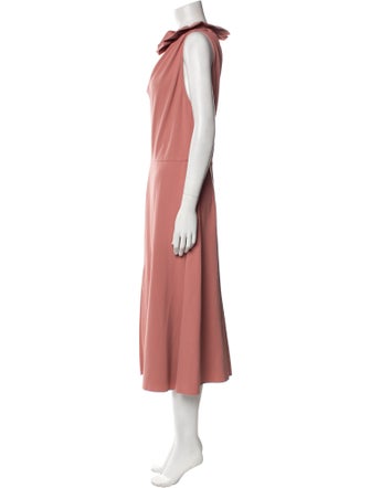 Christian Siriano Cowl Neck Midi Length Dress