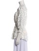 Christian Siriano Lace Pattern Bateau Neckline Blouse