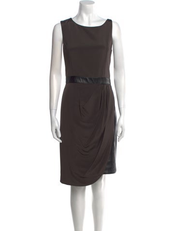 Christian Siriano Dresses Leather Knee-Length Dress US 8 | M