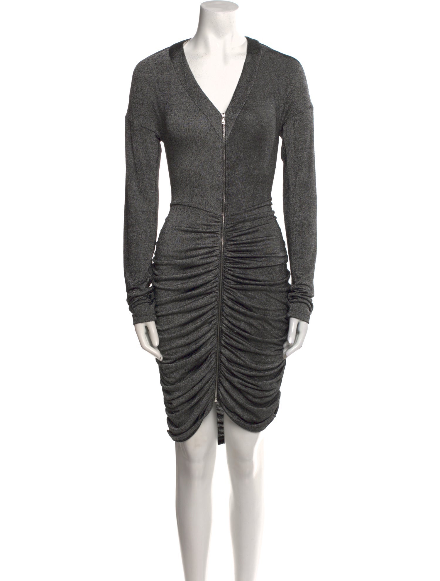 Christian Siriano V-Neck Knee-Length Dress