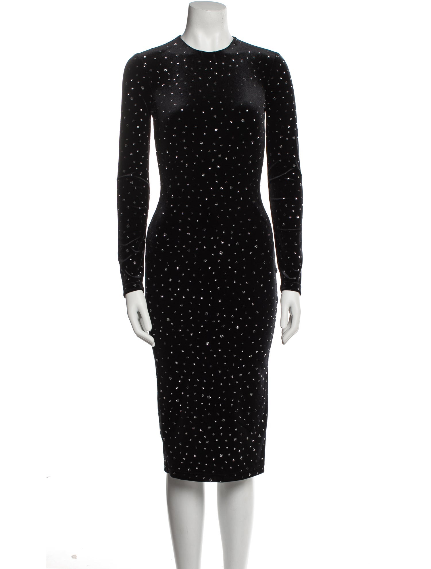 Christian Siriano Crew Neck Midi Length Dress