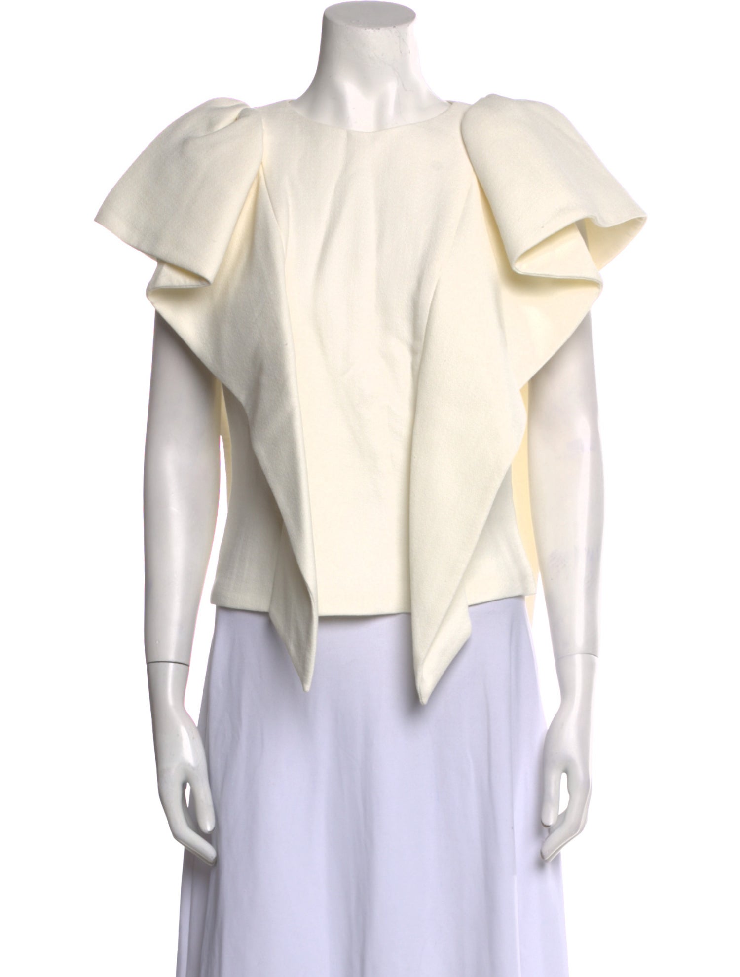 Christian Siriano V-Neck Short Sleeve Blouse