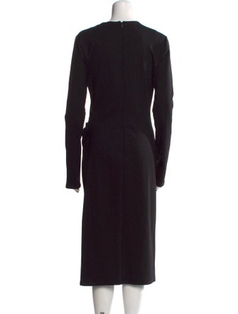 Christian Siriano Crew Neck Midi Length Dress