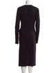 Christian Siriano Crew Neck Midi Length Dress