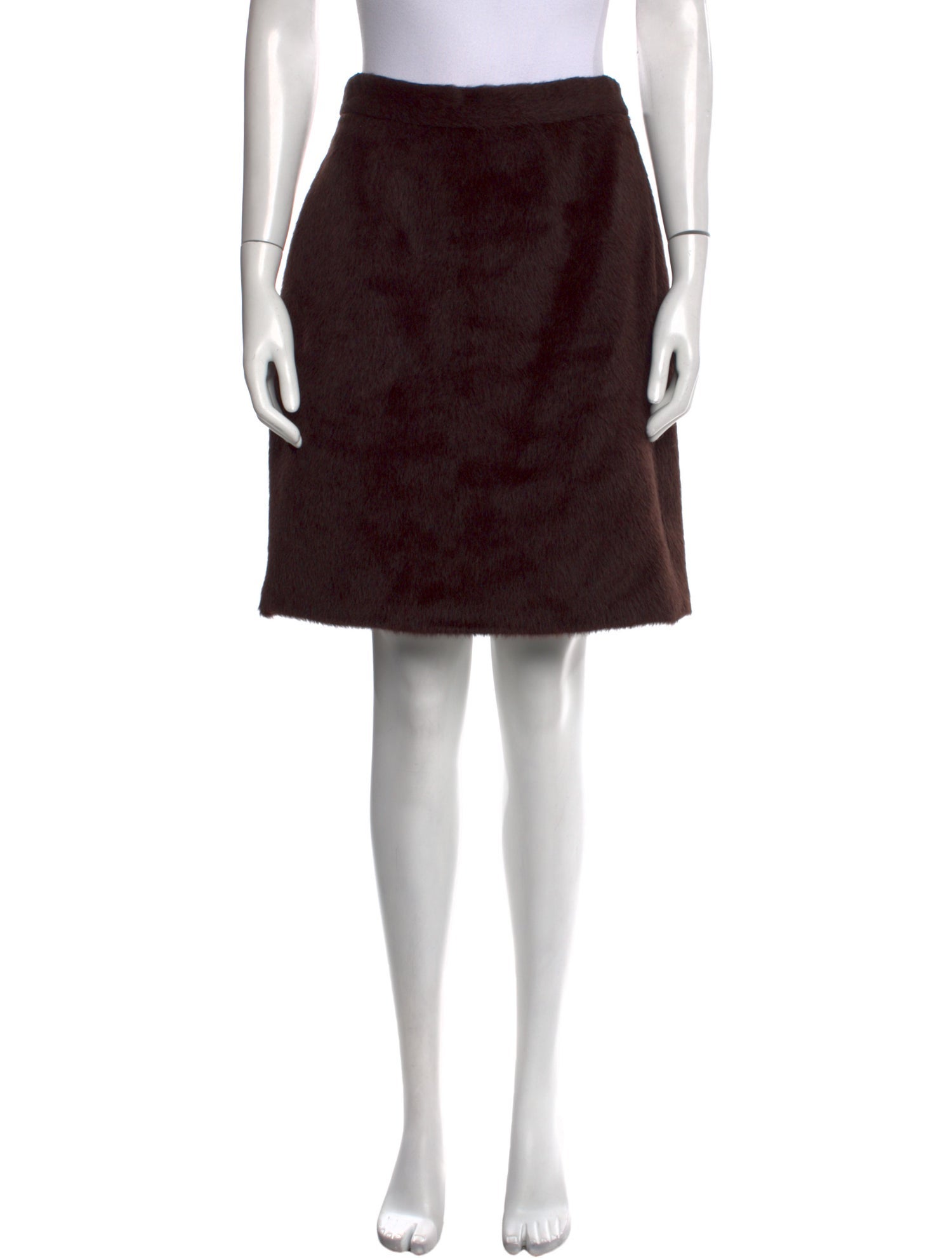 Christian Siriano Faux Fur Knee-Length Skirt