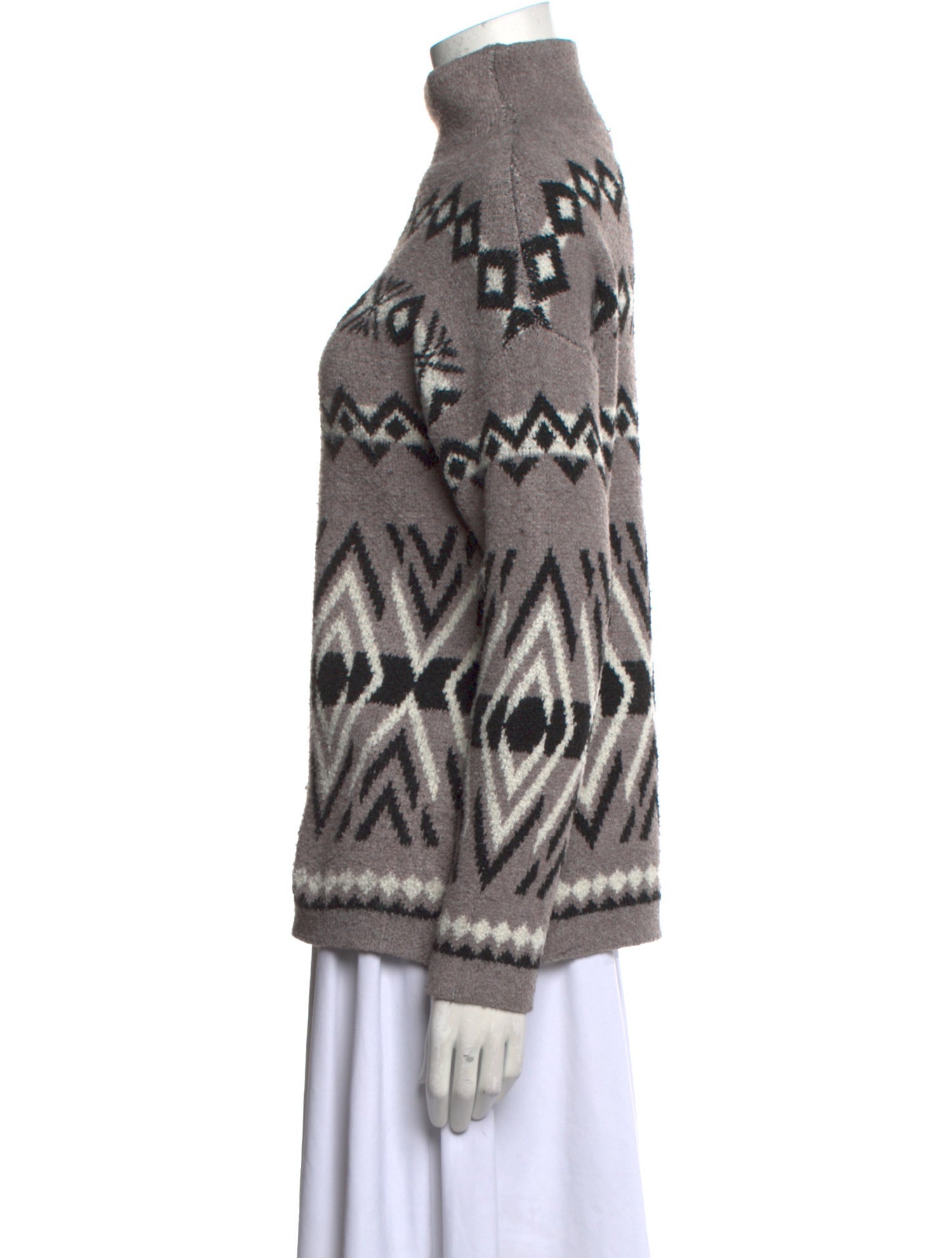 Christian Siriano Printed Turtleneck Sweater