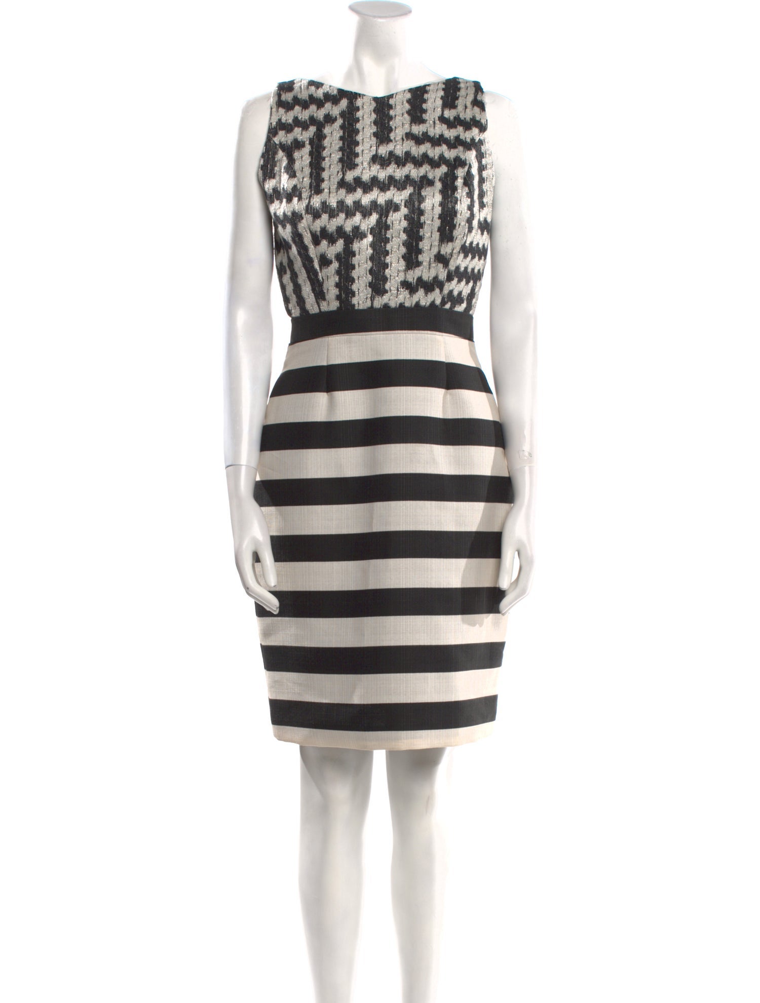 Christian Siriano Striped Knee-Length Dress