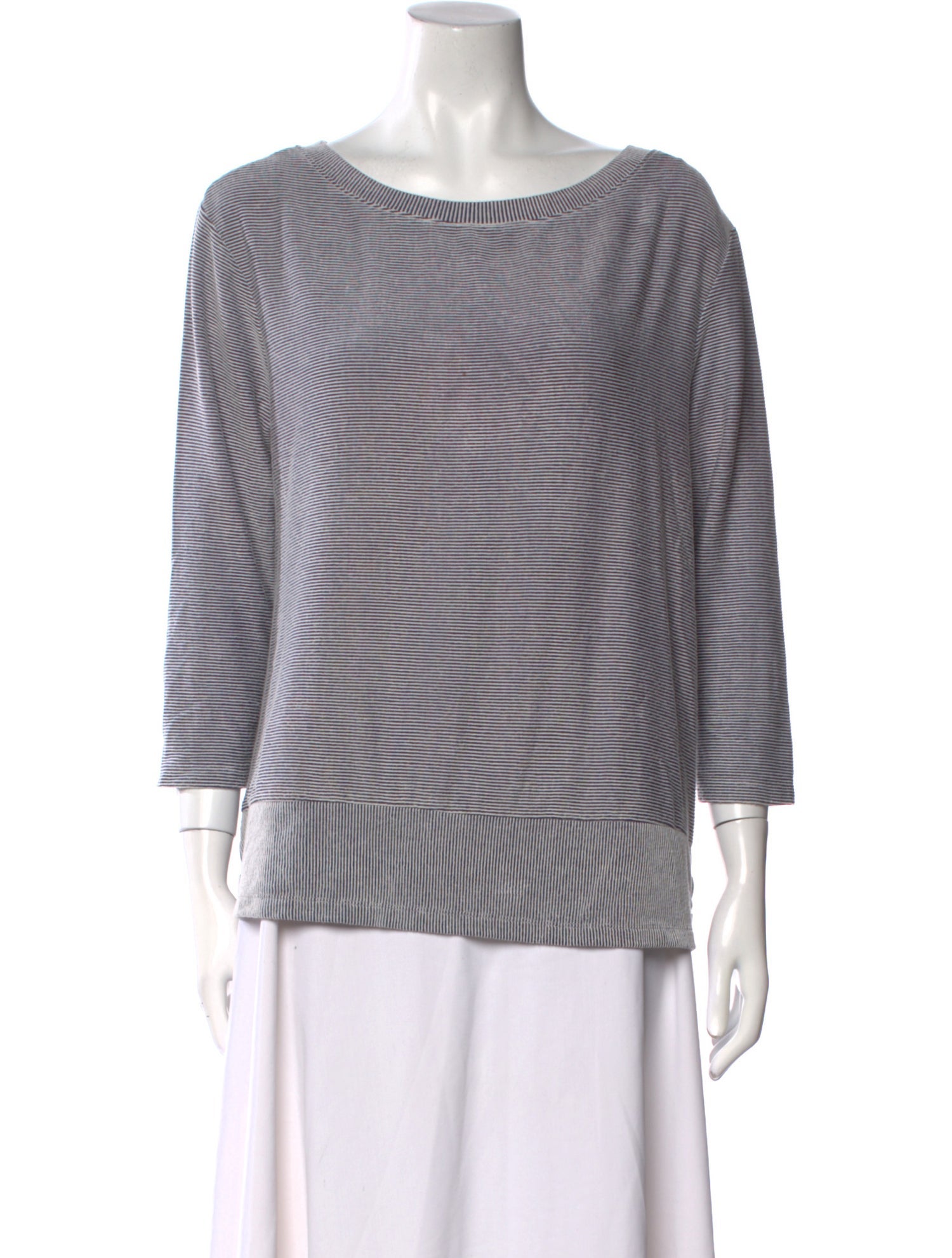 Christian Siriano Striped Bateau Neckline Sweater