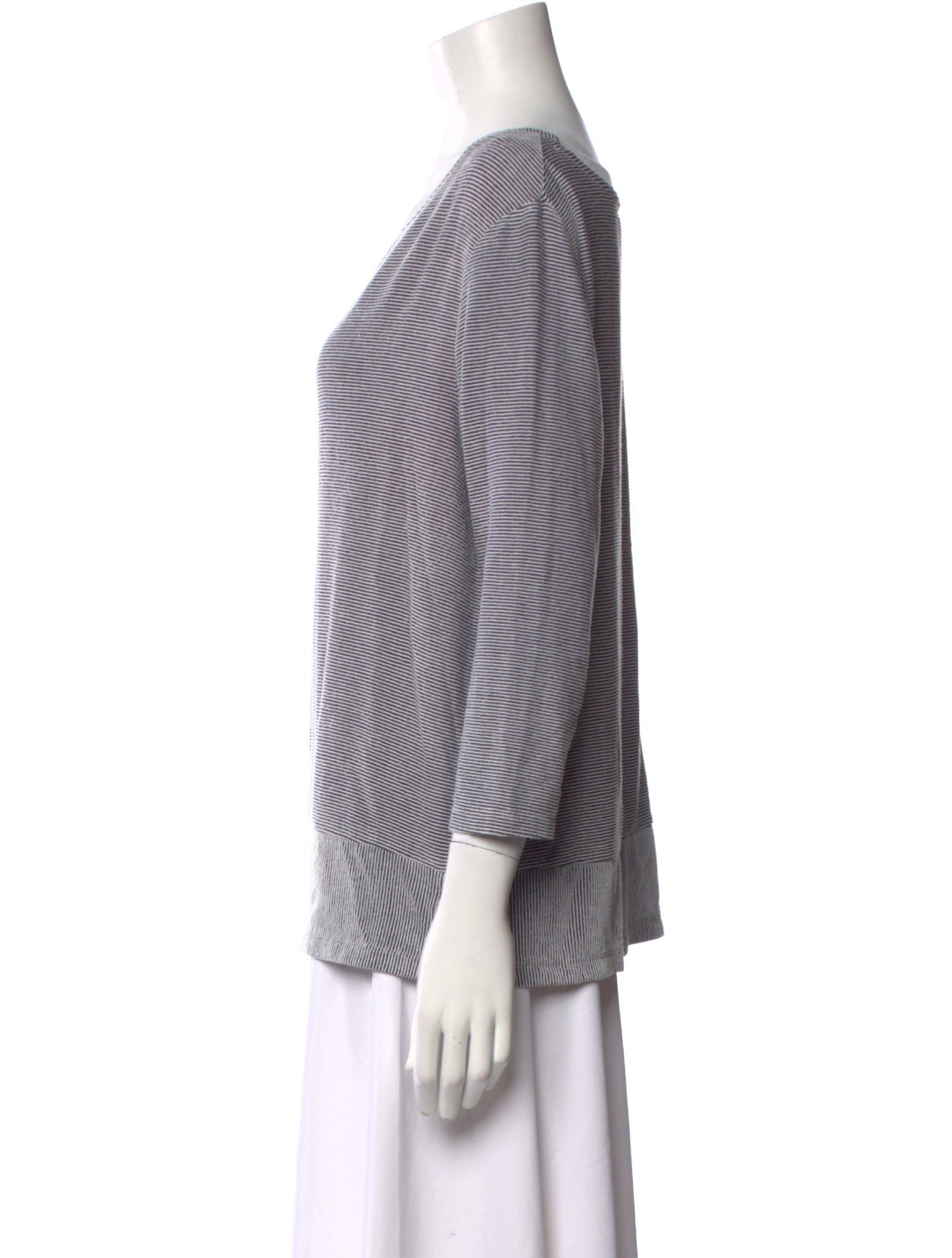 Christian Siriano Striped Bateau Neckline Sweater