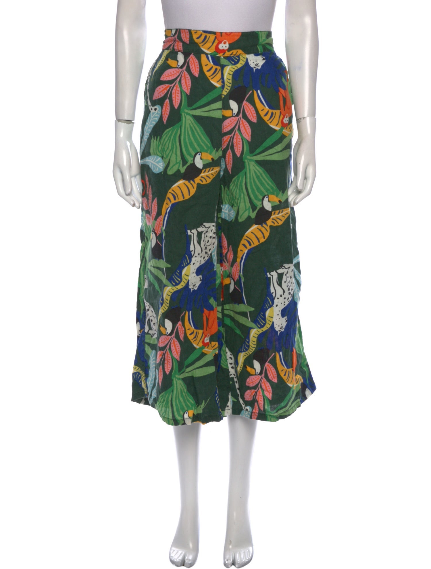 Christian Siriano Linen Wide Leg Pants