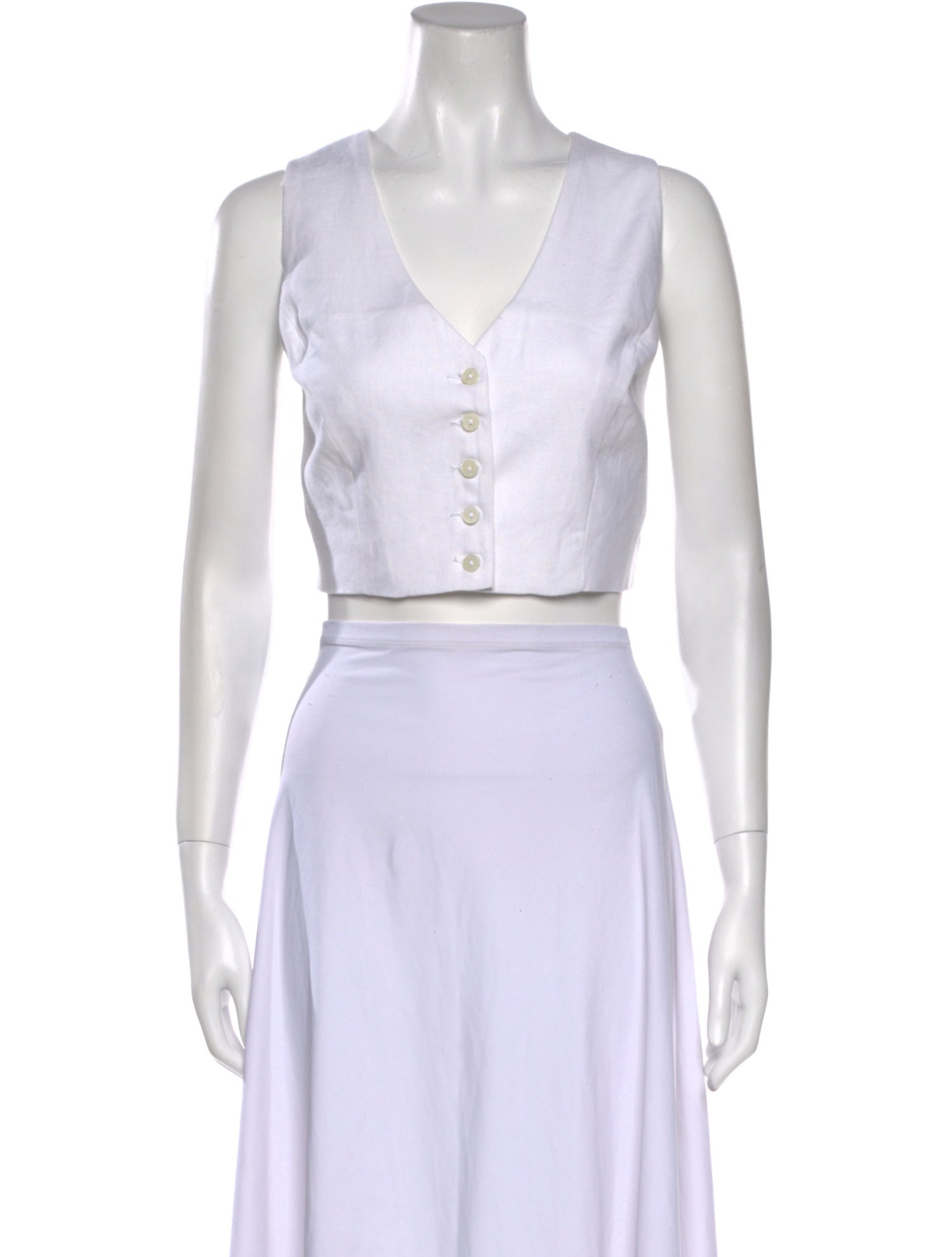 Christian Siriano V-Neck Sleeveless Crop Top w/ Tags